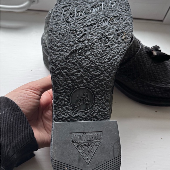 John Fluevog size 11 Black Tassel Loafers - Picture 4 of 5